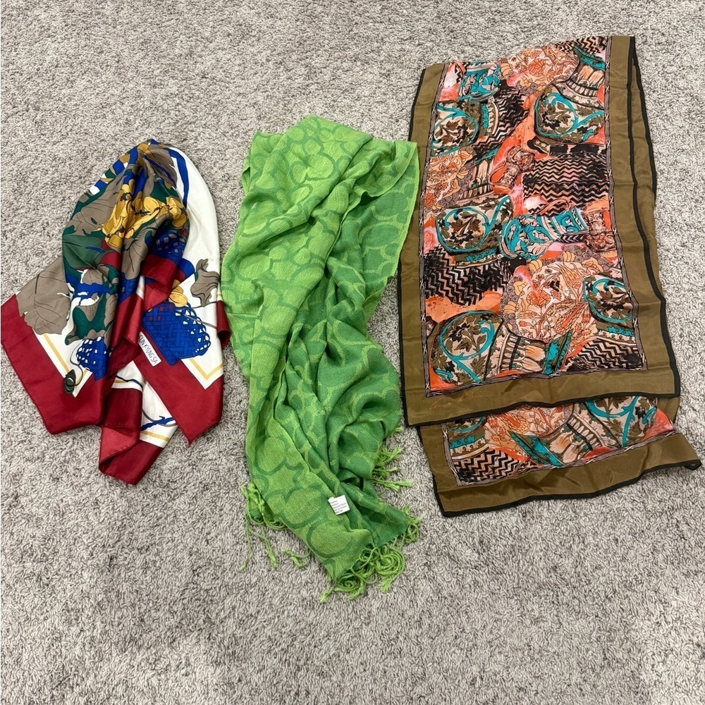 Luxury Colorful Scarf Trio‎